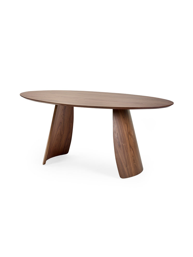 Julius Oval 4–6 Seater Dining Table – Walnut Effect – alternate view