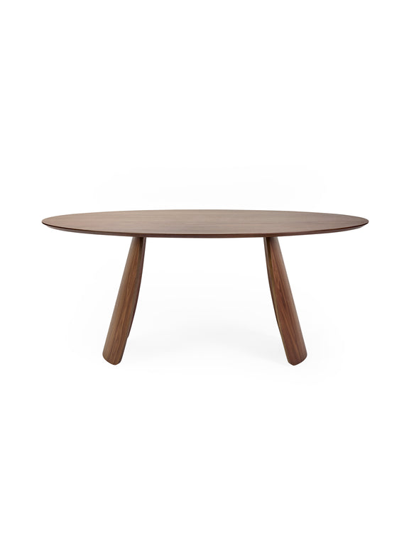 Julius Oval 4–6 Seater Dining Table – Walnut Effect – alternate view