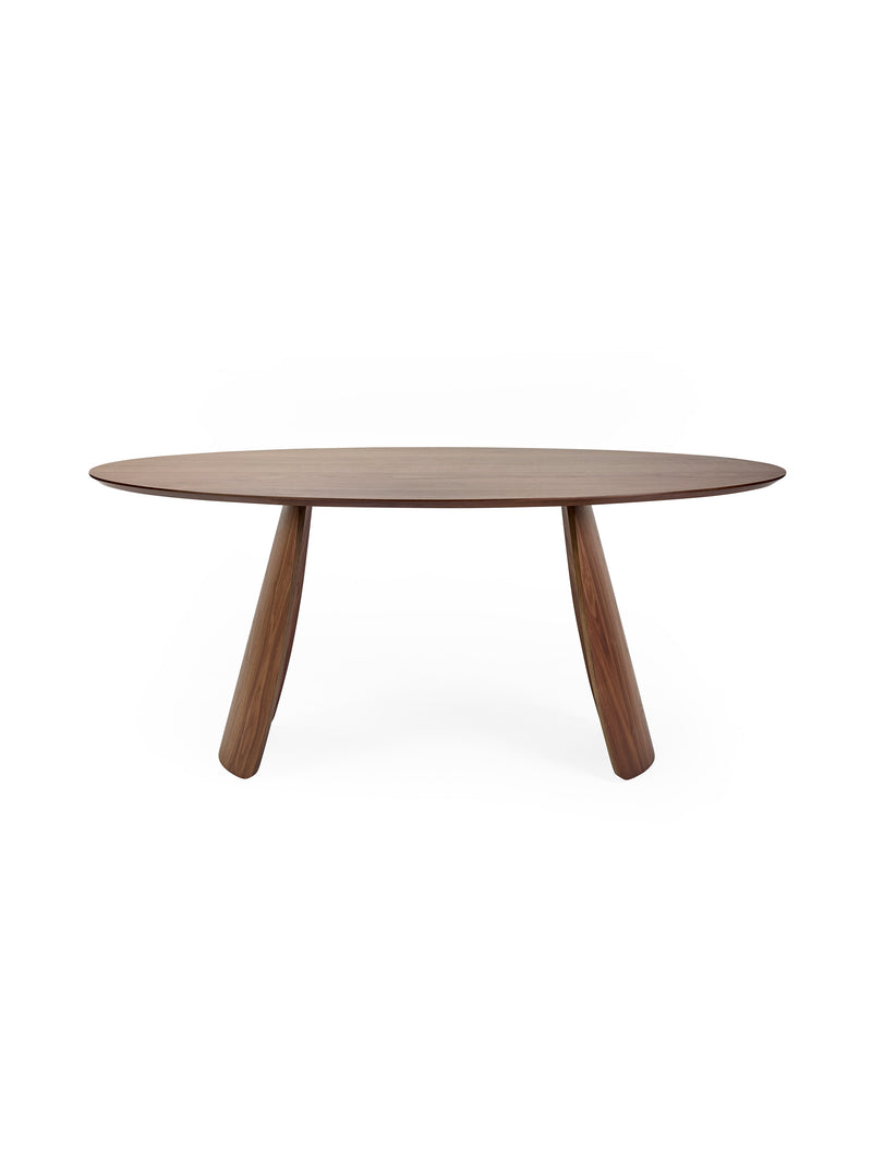 Julius Oval 4–6 Seater Dining Table – Walnut Effect – alternate view