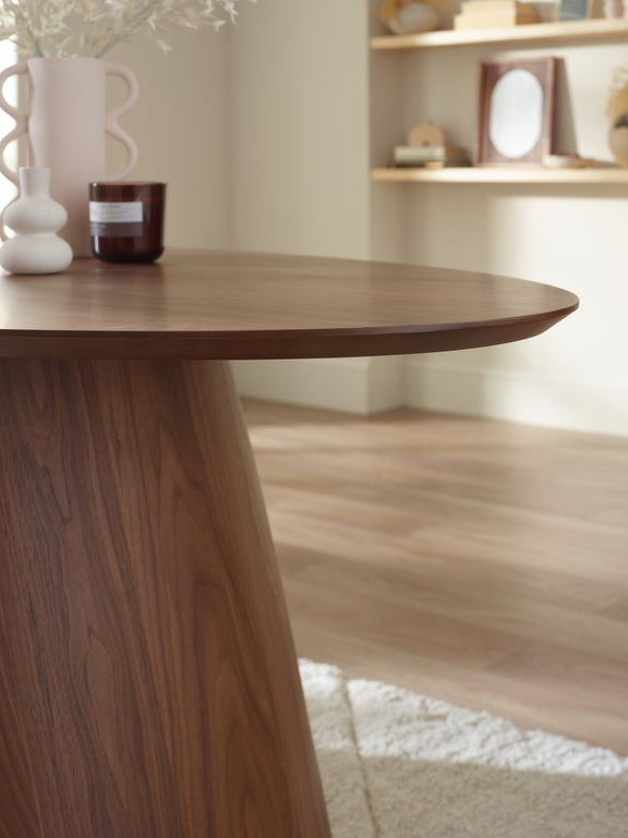 Julius Oval 4–6 Seater Dining Table – Walnut Effect – alternate view