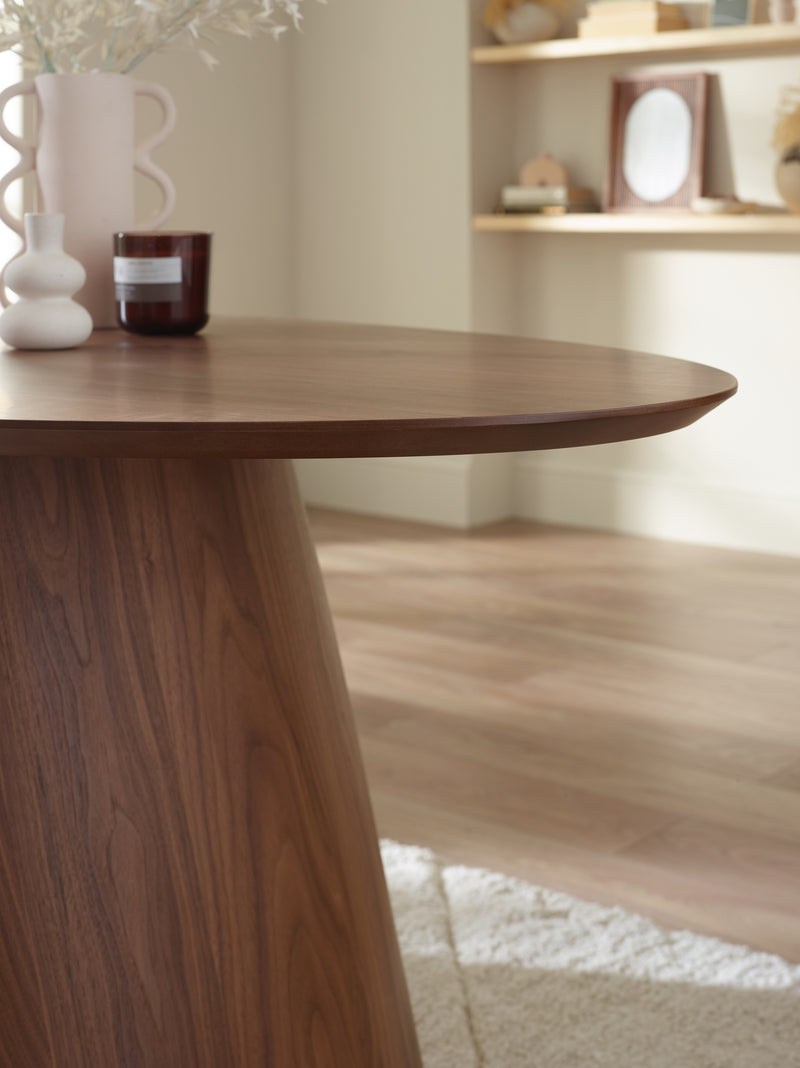Julius Oval 4–6 Seater Dining Table – Walnut Effect – alternate view