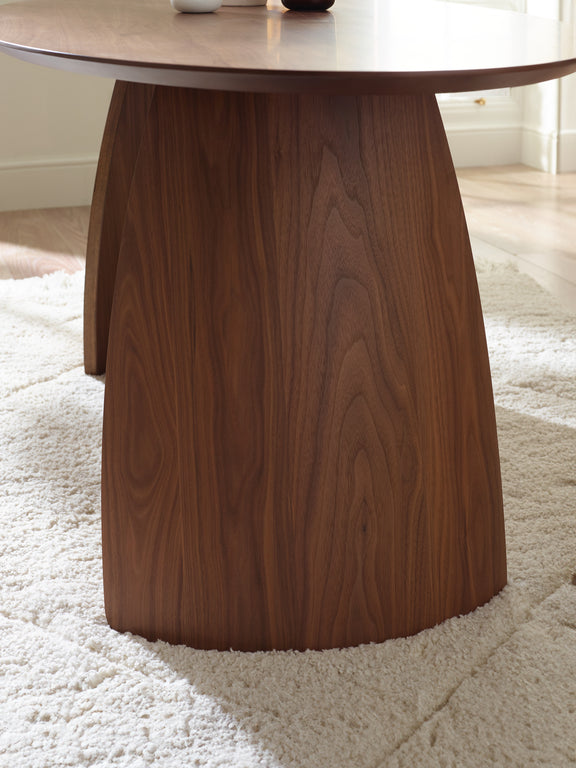 Julius Oval 4–6 Seater Dining Table – Walnut Effect – alternate view