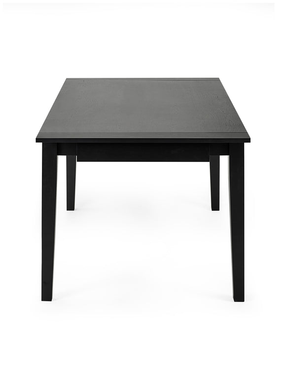 Knoxley Black Oak Rectangular 173–251cm Extending Dining Table – alternate view