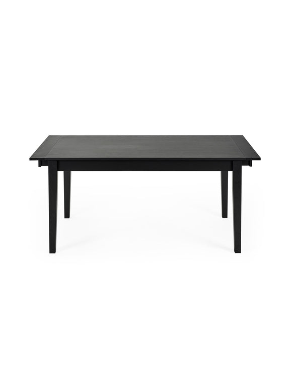Knoxley Black Oak Rectangular 173–251cm Extending Dining Table – alternate view