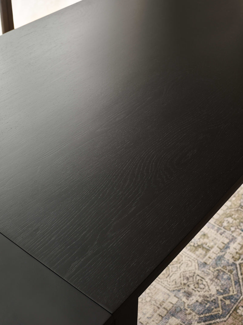 Knoxley Black Oak Rectangular 173–251cm Extending Dining Table – alternate view