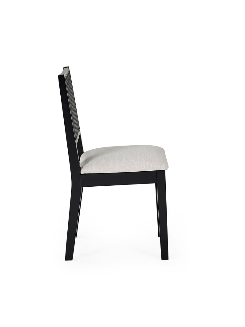 Knoxley Set of 2 Black Oak Rattan Back Dining Chairs – alternate view