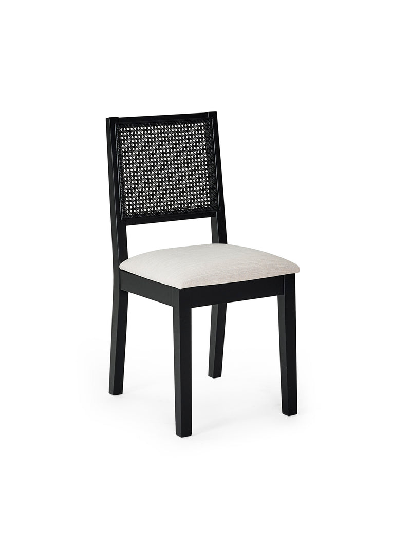 Knoxley Set of 2 Black Oak Rattan Back Dining Chairs – alternate view