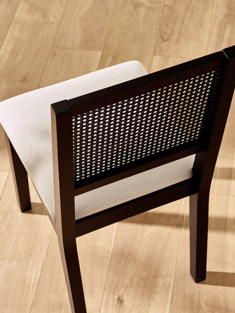 Knoxley Set of 2 Black Oak Rattan Back Dining Chairs – alternate view