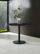 Luca Round Pedestal 4 Seater Dining Table – Black Marble Effect – main view