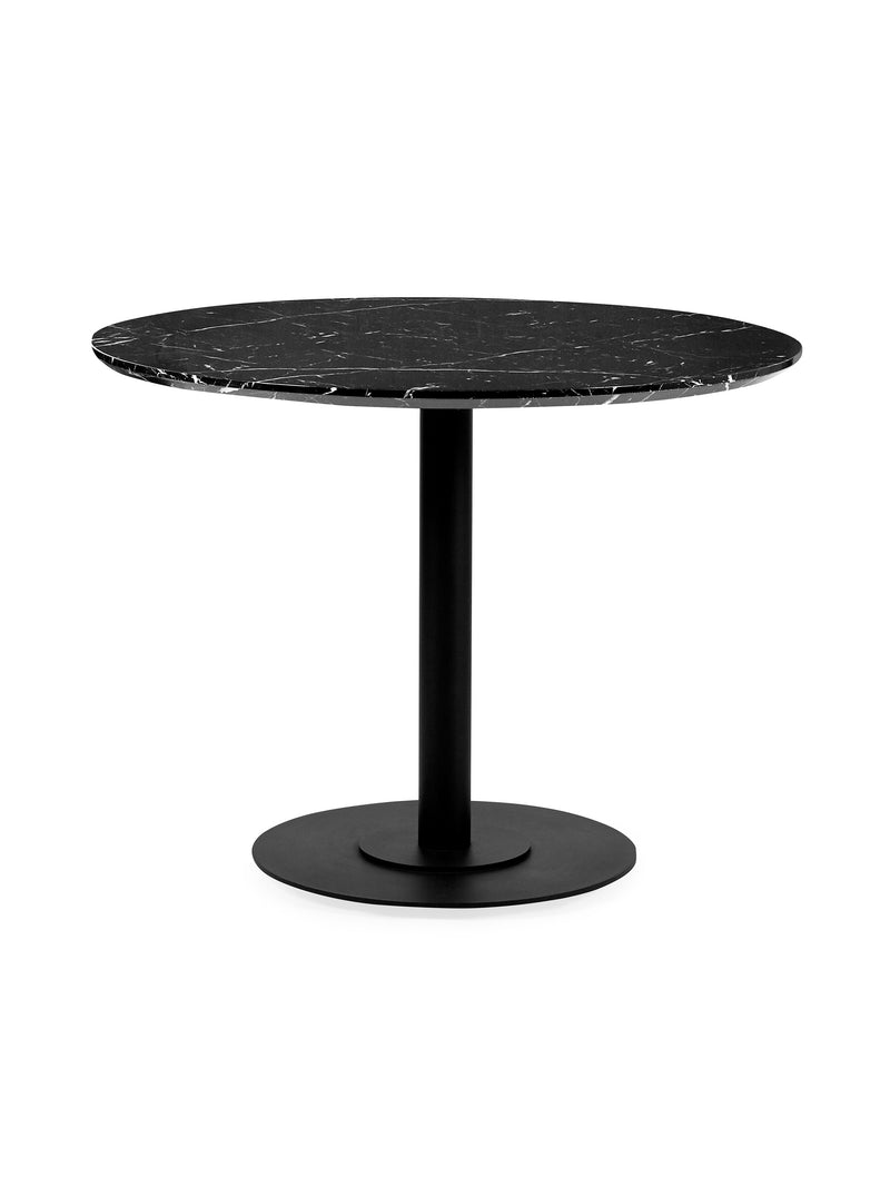 Luca Round Pedestal 4 Seater Dining Table – Black Marble Effect – alternate view