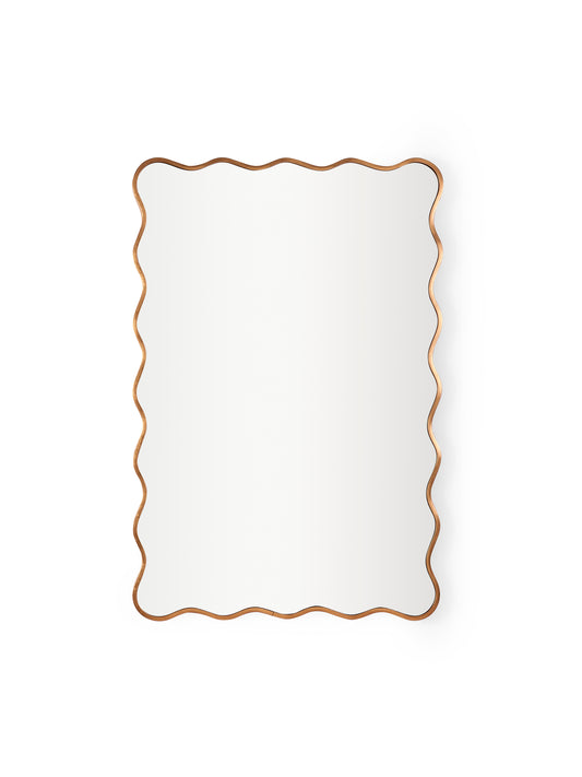 Stevie 92cm Gold Wavy Wall Mirror – alternate view