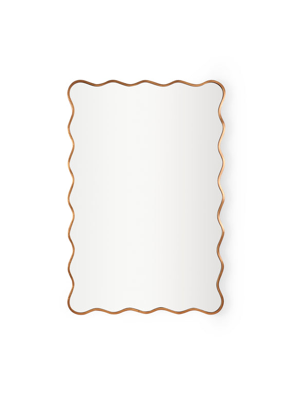 Stevie 92cm Gold Wavy Wall Mirror – alternate view