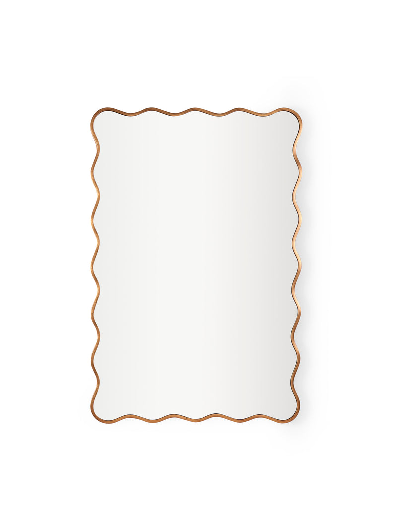 Stevie 92cm Gold Wavy Wall Mirror – alternate view