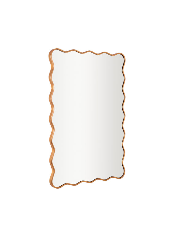 Stevie 92cm Gold Wavy Wall Mirror – alternate view