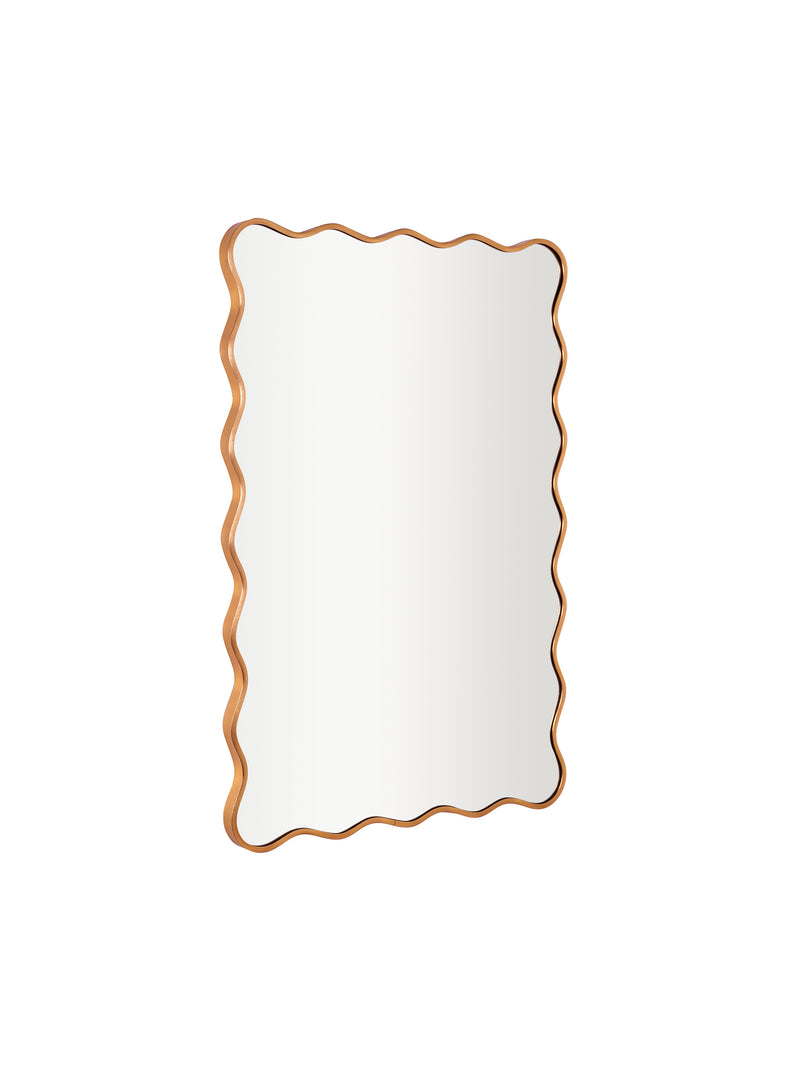 Stevie 92cm Gold Wavy Wall Mirror – alternate view