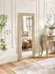 Alanis 170cm White Full-Length Leaning Mirror – styled room view