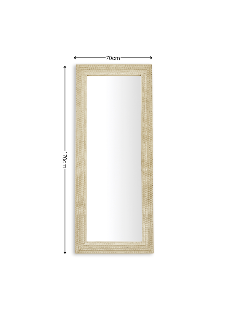 Alanis 170cm White Full-Length Leaning Mirror – dimensions diagram