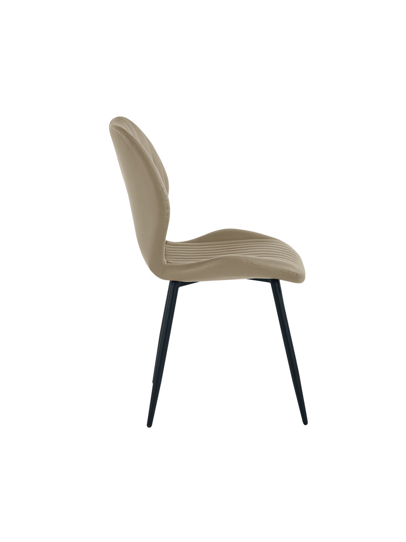 Morris Taupe Faux Leather Dining Chair (Set of 4) – alternate view