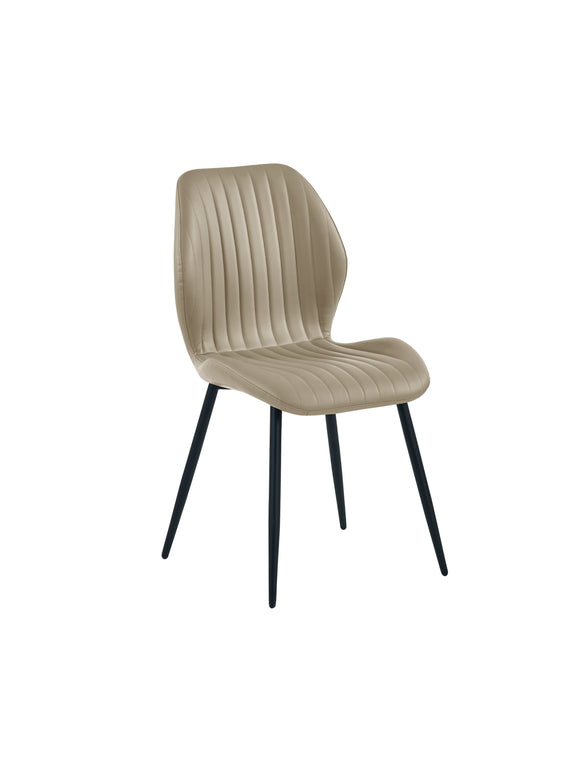 Morris Taupe Faux Leather Dining Chair (Set of 4) – alternate view