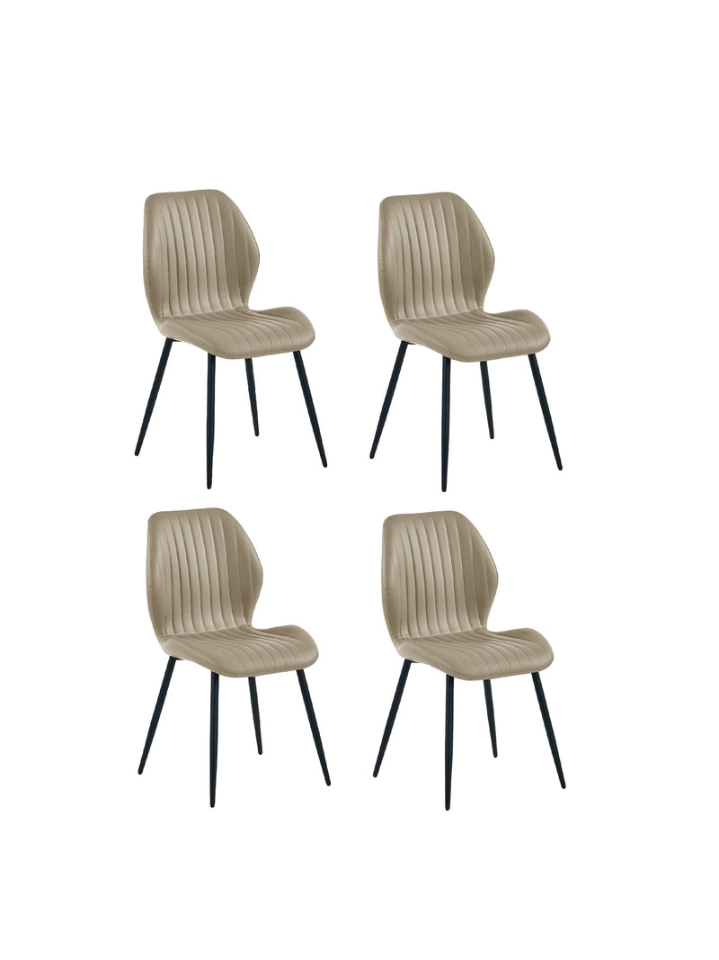 Morris Taupe Faux Leather Dining Chair (Set of 4) – alternate view