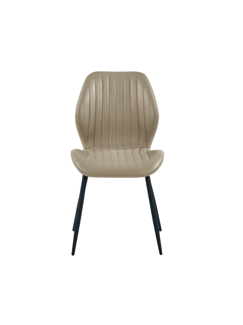 Morris Taupe Faux Leather Dining Chair (Set of 4) – alternate view