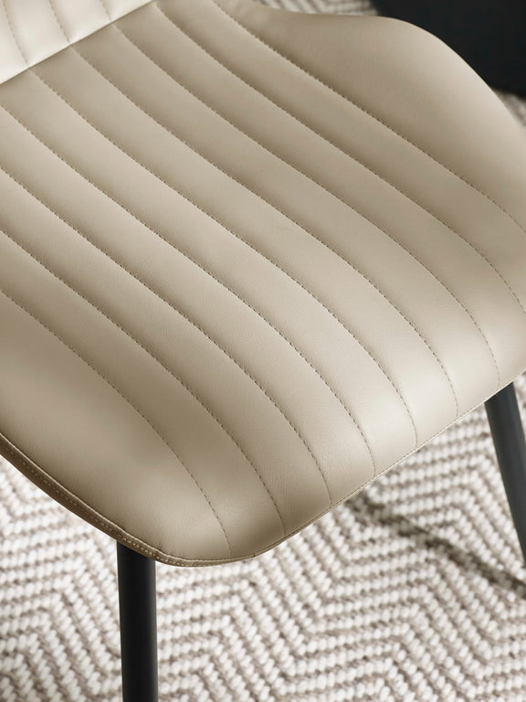 Morris Taupe Faux Leather Dining Chair (Set of 4) – alternate view