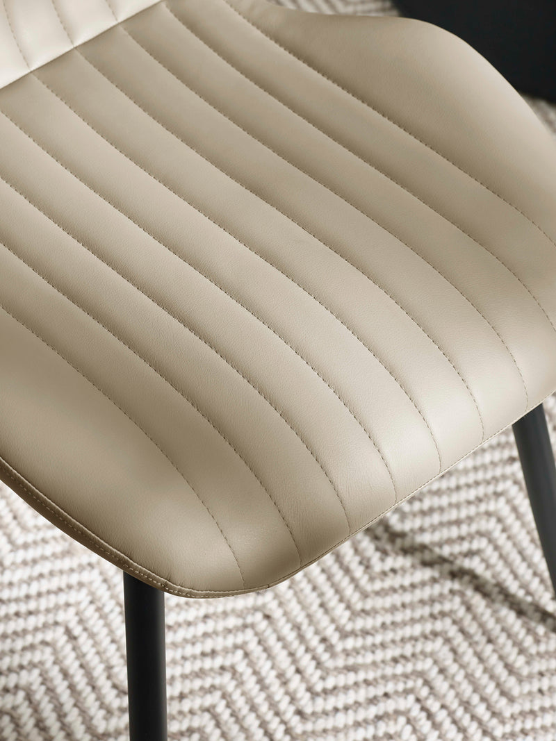 Morris Taupe Faux Leather Dining Chair (Set of 4) – alternate view