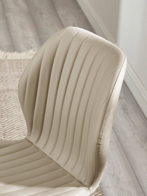 Morris Taupe Faux Leather Dining Chair (Set of 4) – alternate view