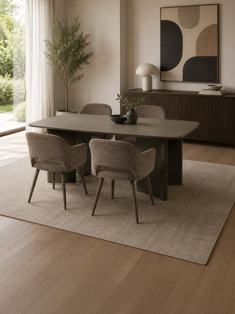 Moro 200cm Chocolate Brown Dining Table – 4–6 Seater – alternate view