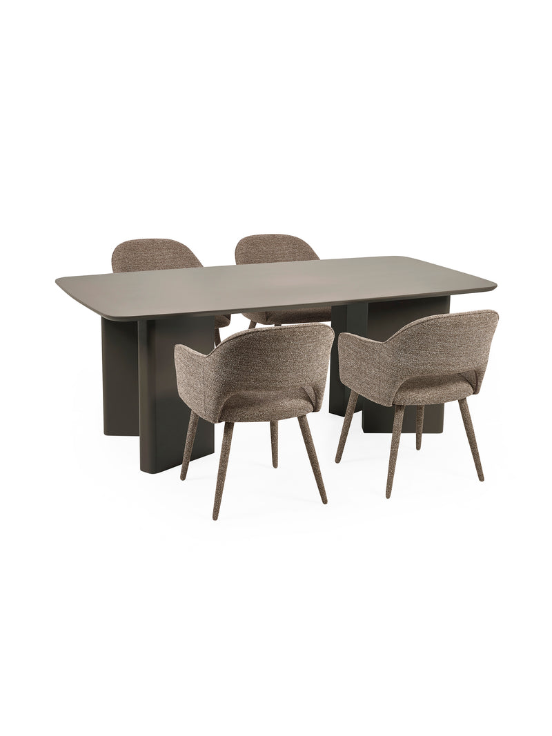 Moro 200cm Chocolate Brown Dining Table – 4–6 Seater – alternate view