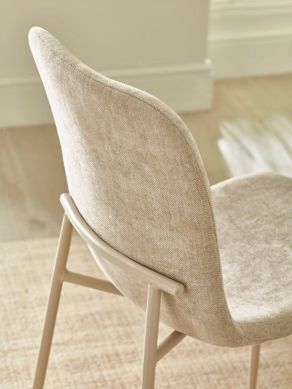Nora Upholstered Dining Chair (Set of 4) – Cream Chenille – alternate view