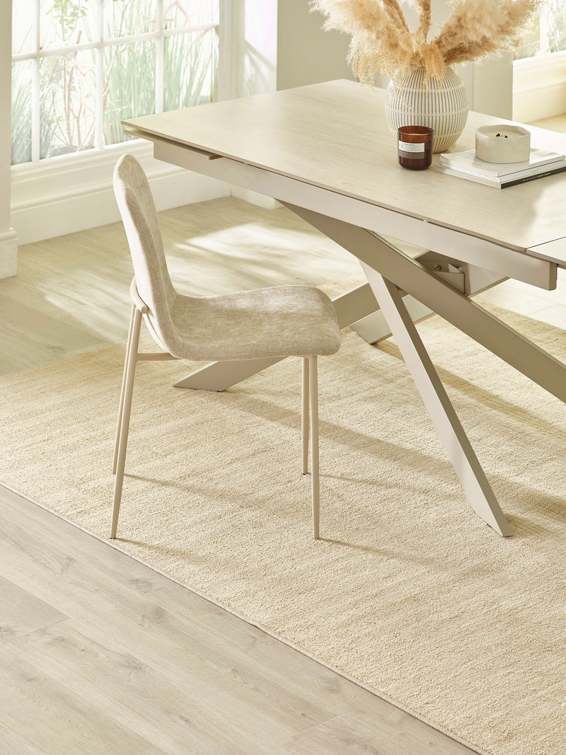 Nora Upholstered Dining Chair (Set of 4) – Cream Chenille – alternate view