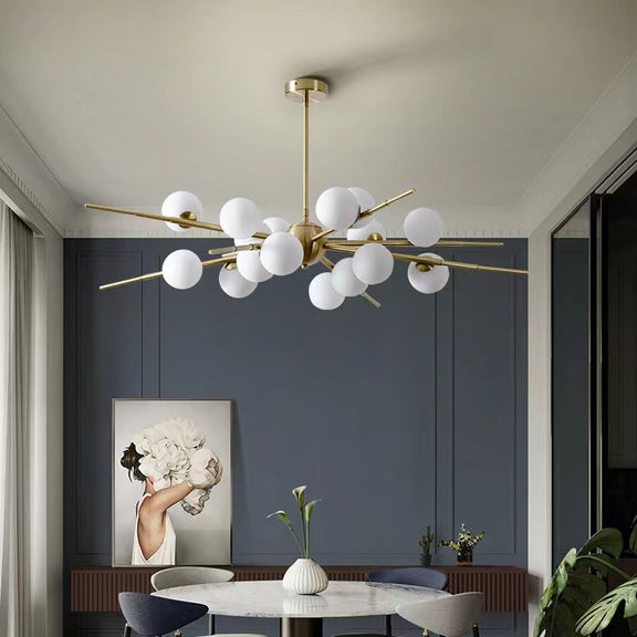 Gold branch chandelier ceiling mount