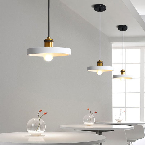 Industrial Nordic pendant light with conical shade