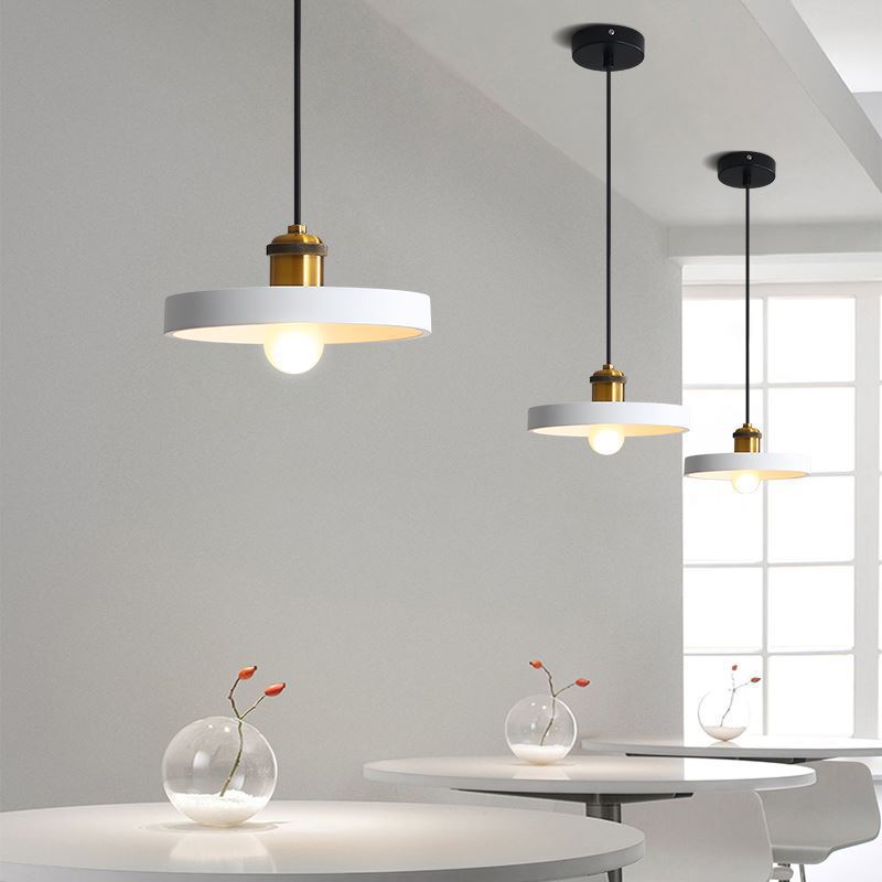 Industrial Nordic pendant light with conical shade