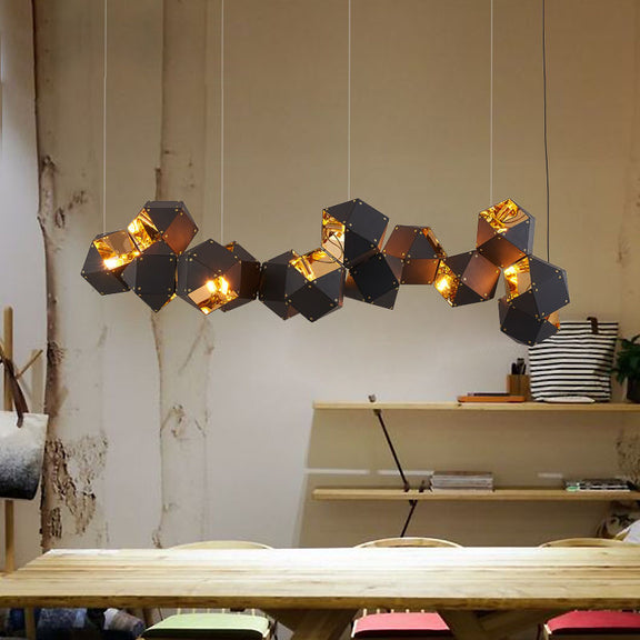 Contemporary geometric pendant for living room