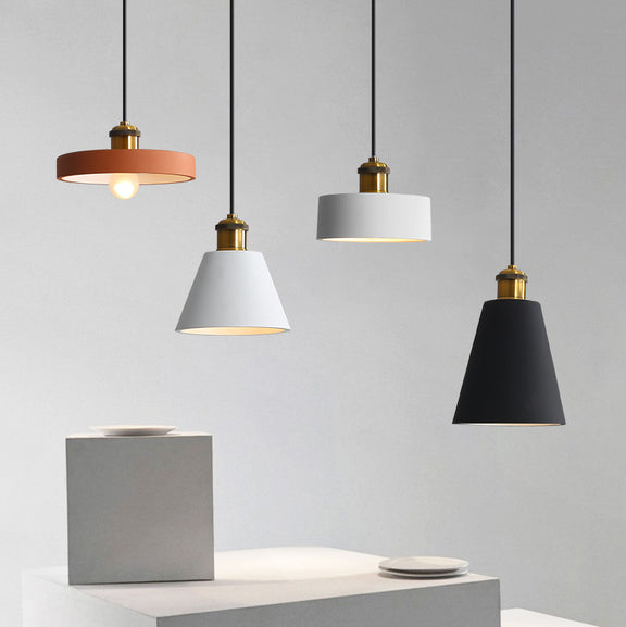 Nordic industrial cement pendant light single hanging lamp