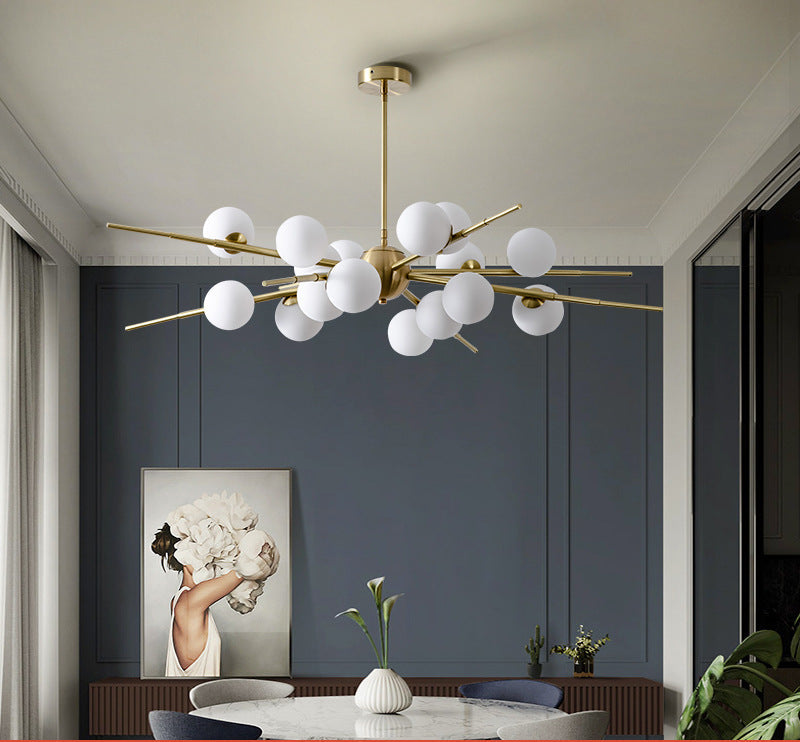 Modern branch chandelier in living room
