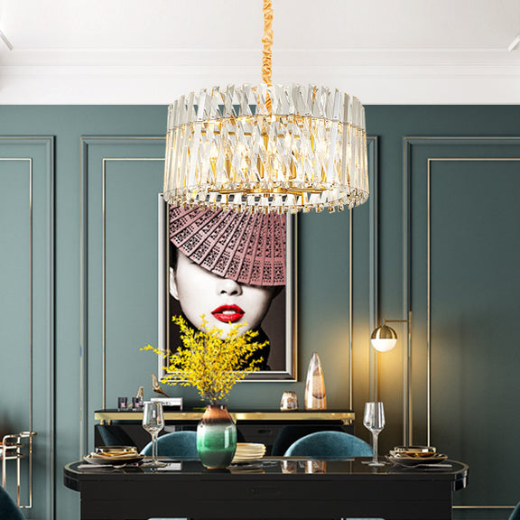 round crystal chandelier bedroom lighting