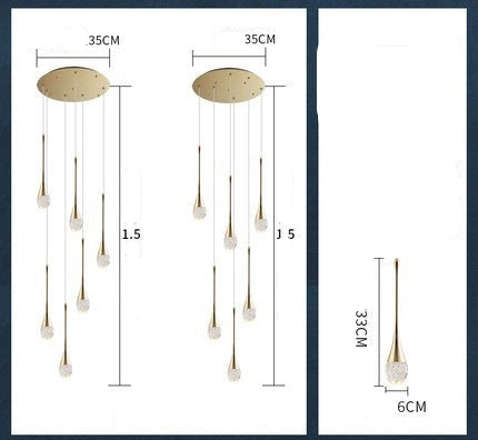 Luxury vertical crystal chandelier for double height living room