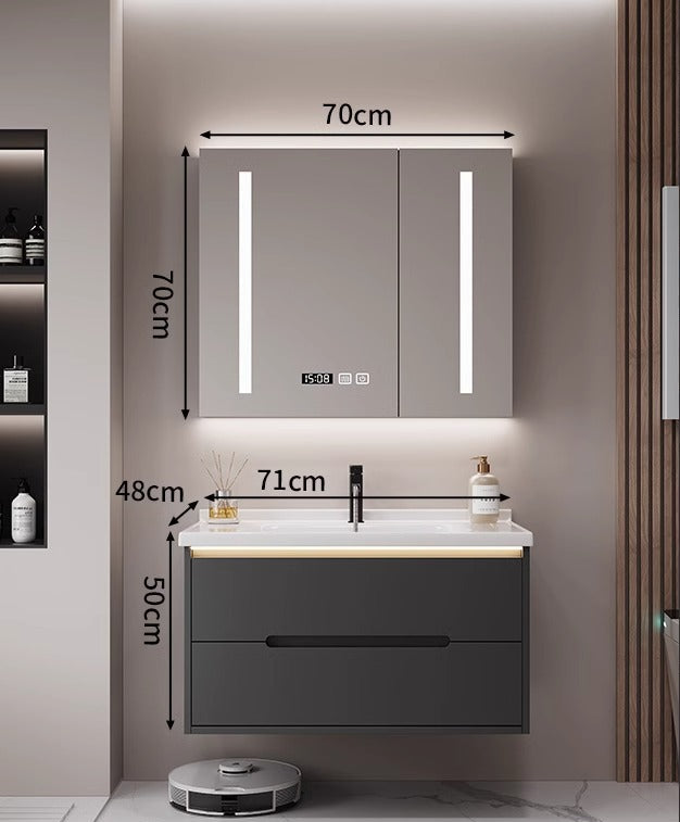 Intelligent mirror bathroom storage cabinet with lighting