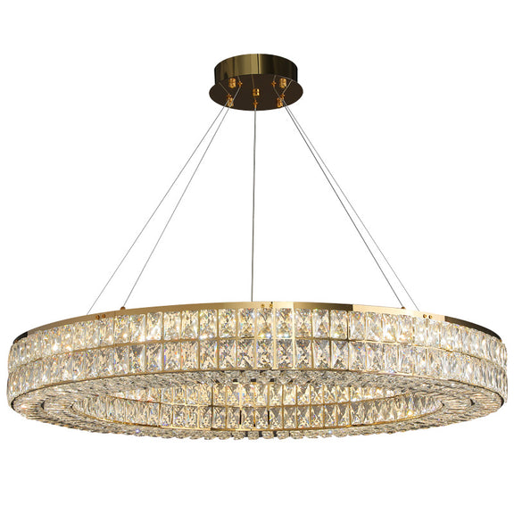 oval crystal pendant light dining table