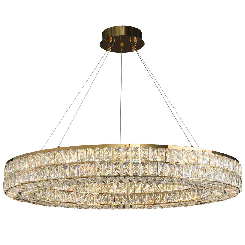 oval crystal pendant light dining table