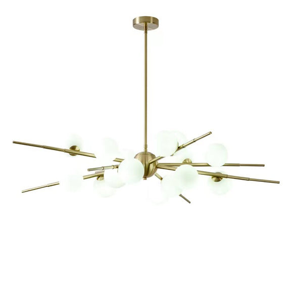 Mid-century branch chandelier side angle