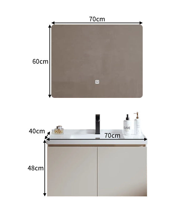 Minimalist ceramic countertop sink close-up