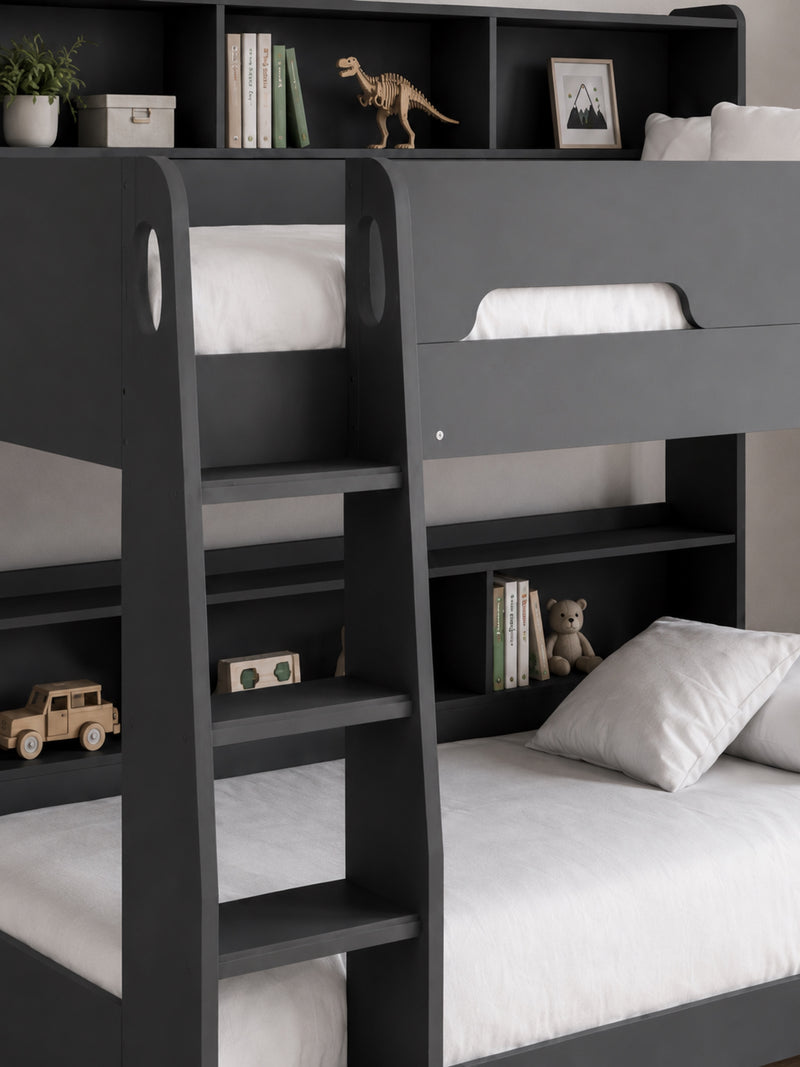 Orion Anthracite Bunk Bed with Storage – detail view