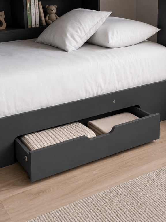 Orion Anthracite Bunk Bed with Storage – detail view