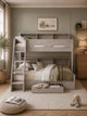 Orion Grey Oak Triple Sleeper Bunk Bed – styled room view