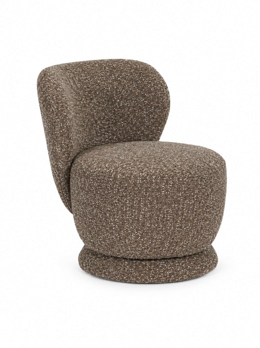 Orla Hazelnut Chenille Swivel Accent Chair – alternate view