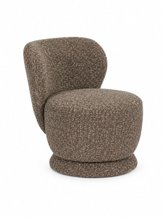 Orla Hazelnut Chenille Swivel Accent Chair – alternate view